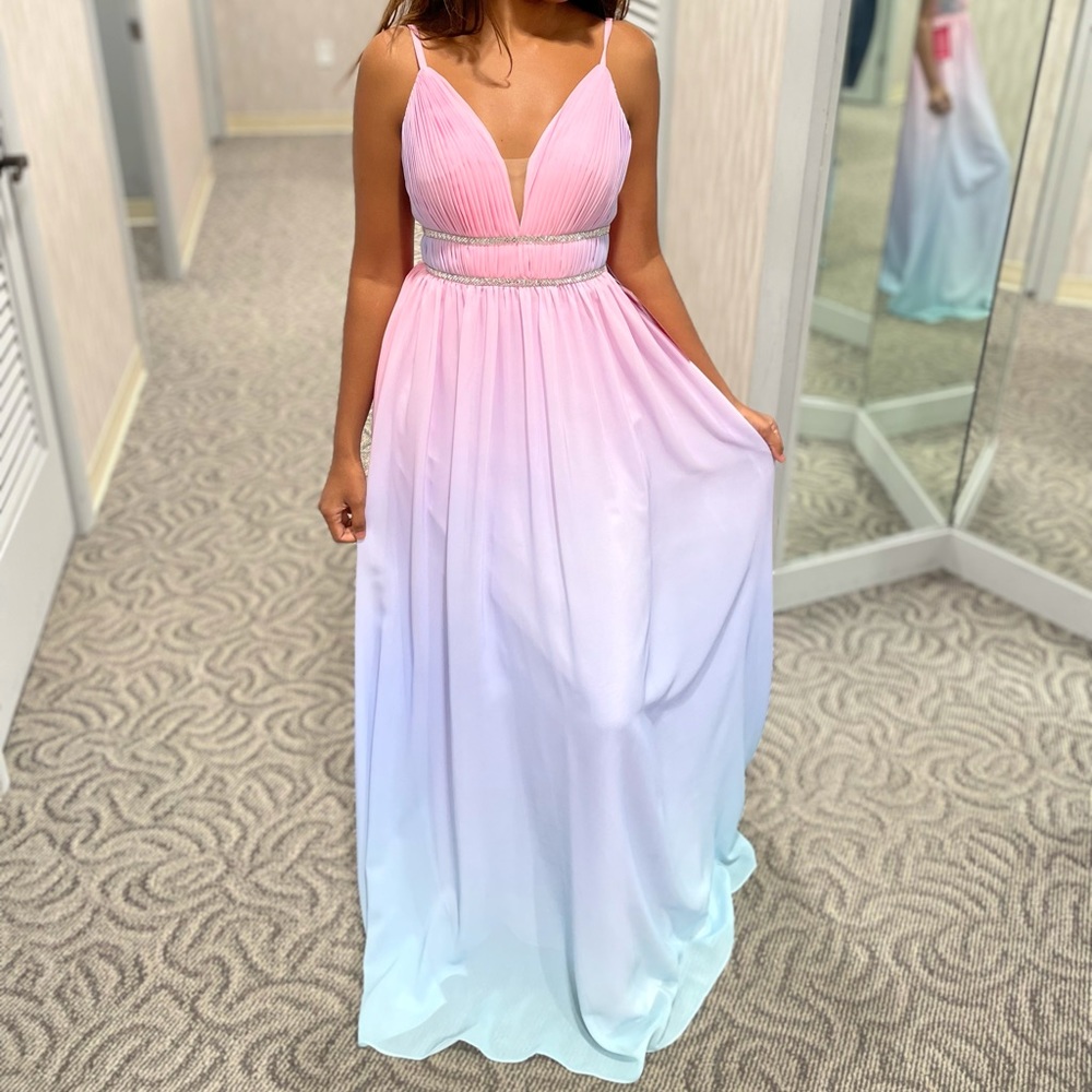 Pink and Purple Ombré Formal Dress